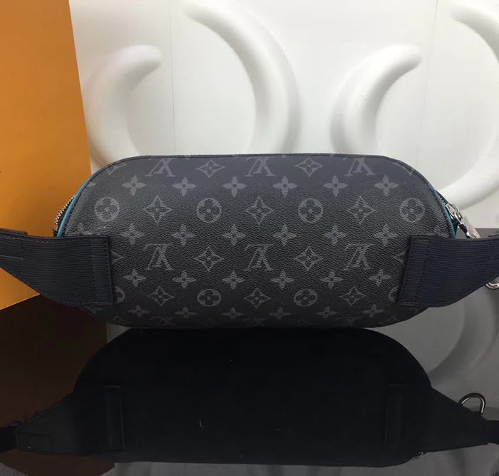 路易威登LV頂級原單M51464黑花BUMBAG 腰包 Epi牛皮搭配Eclipse Monogram塗層帆布 YDH2141